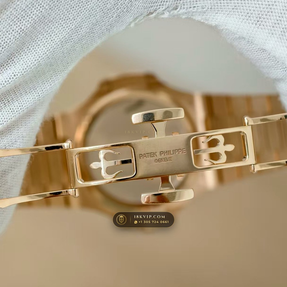 Patek Philippe Nautilus Moonphase & Power Reserve 18K Rose Gold Chronometer Regulated Spec Ref. 5712/1R-001 — Private Vault Edition — Studio Gallery Plate VII in 18K Rose Gold Au750 (186.6g Verified Mass, Patek Philippe Cal. 240 PS IRM C LU - 22K Gold Micro-Rotor)