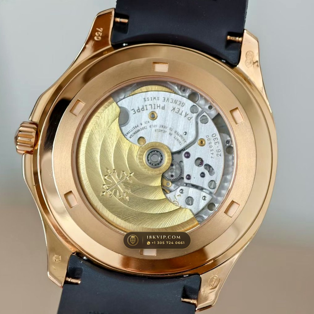 Patek Philippe Aquanaut Extra-Large Self-Winding 18K Rose Gold Ref. 5167/300R-010 — Private Vault Edition — Studio Gallery Plate VII in 18K Rose Gold Au750 (108.6g Verified Mass, Patek Philippe Cal. 324 S C - 21K Gold Rotor)