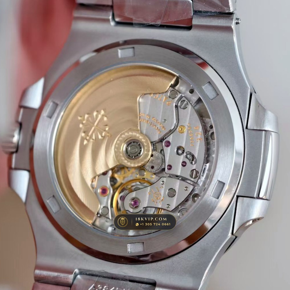 Patek Philippe Nautilus Self-Winding Custom SW Dial 22K Gold Rotor Ref. 5711/1A-011 — Private Vault Edition — Studio Gallery Plate VIII in 904L Stainless Steel Custom Architecture (114.6g Verified Mass, Patek Philippe Cal. 26-330 S C / Cal. 324 S C - 21K Gold Rotor)