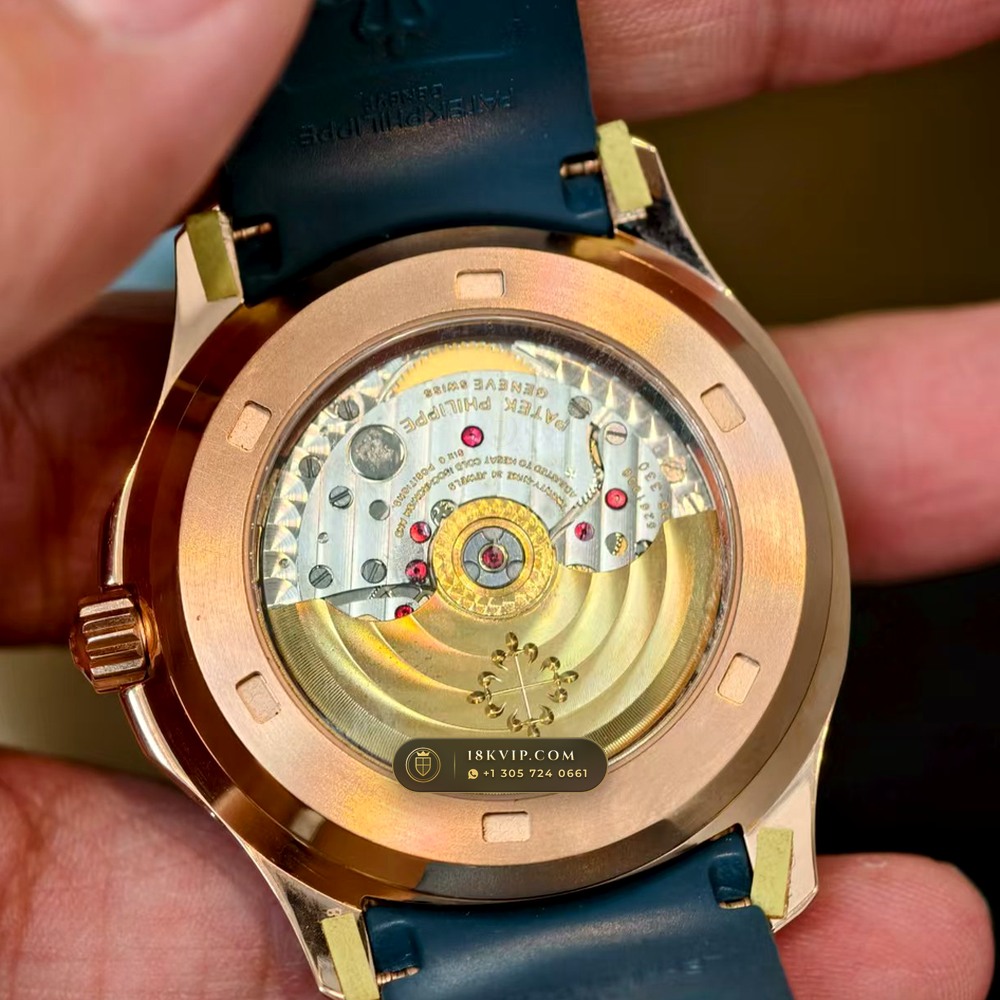 Patek Philippe Aquanaut Luce Annual Calendar 18K Rose Gold Hand-Chamfered Bevel Spec Ref. 5261R — Private Vault Edition — Studio Gallery Plate VIII in 18K Rose Gold Au750 (104.6g Verified Mass, Patek Philippe Cal. 26-330 S QA LU)