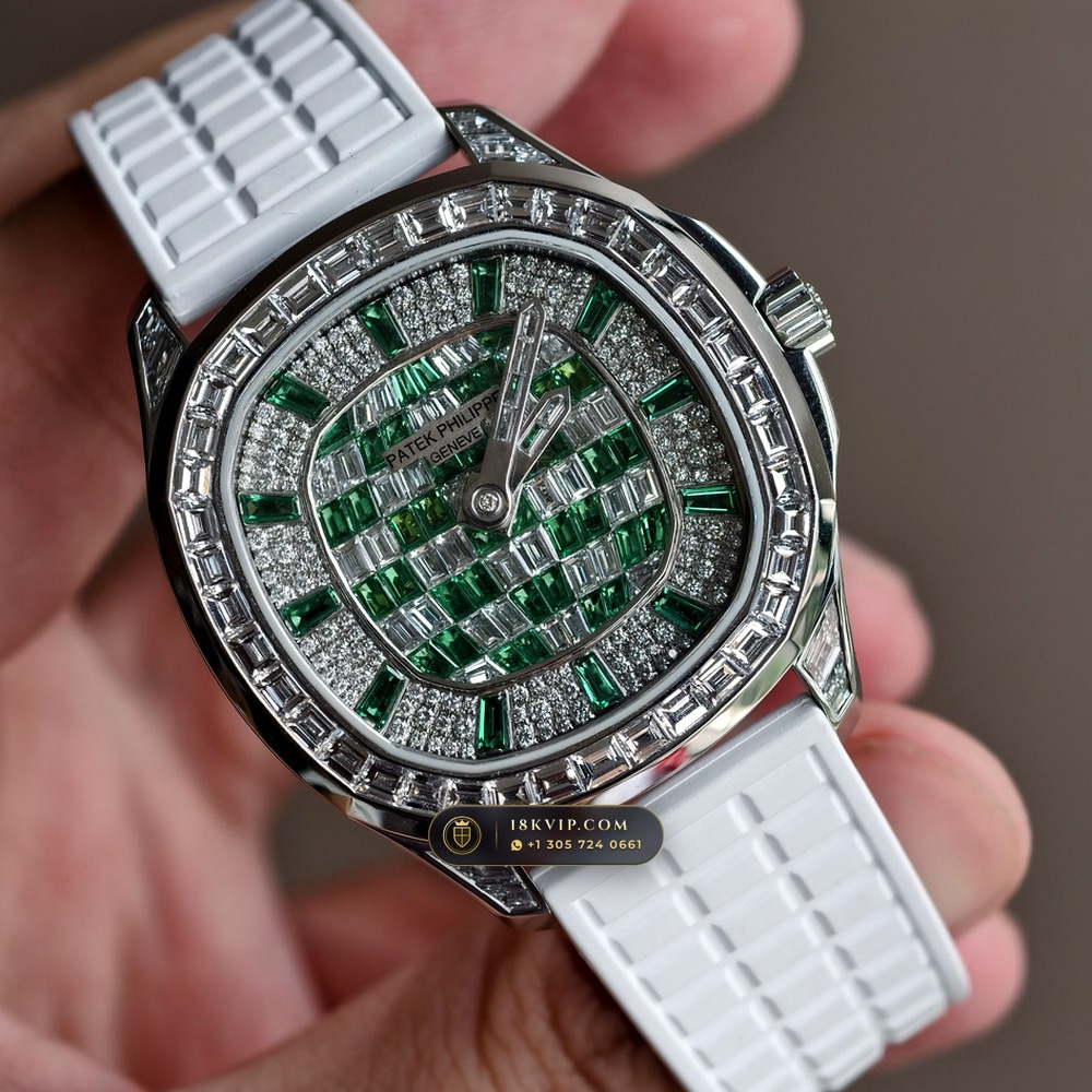Patek Philippe Aquanaut Luce Haute Joaillerie 18K White Gold Ref. 5062/450G-010 — Private Vault Edition — Studio Gallery Plate II in 18K White Gold Au750 (114.5g Verified Mass, Patek Philippe Cal. 26-330 S C - 21K Gold Rotor)