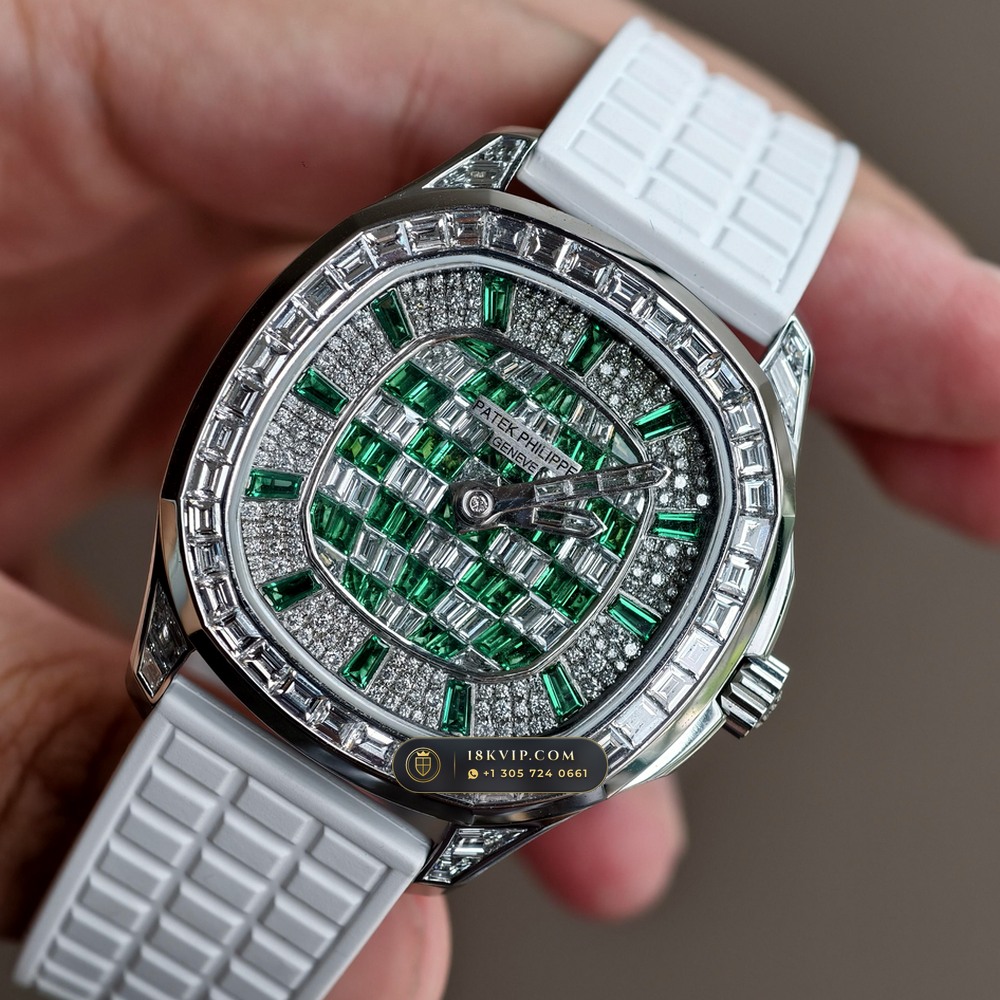 Patek Philippe Aquanaut Luce Haute Joaillerie 18K White Gold Ref. 5062/450G-010 — Private Vault Edition — Studio Gallery Plate III in 18K White Gold Au750 (114.5g Verified Mass, Patek Philippe Cal. 26-330 S C - 21K Gold Rotor)