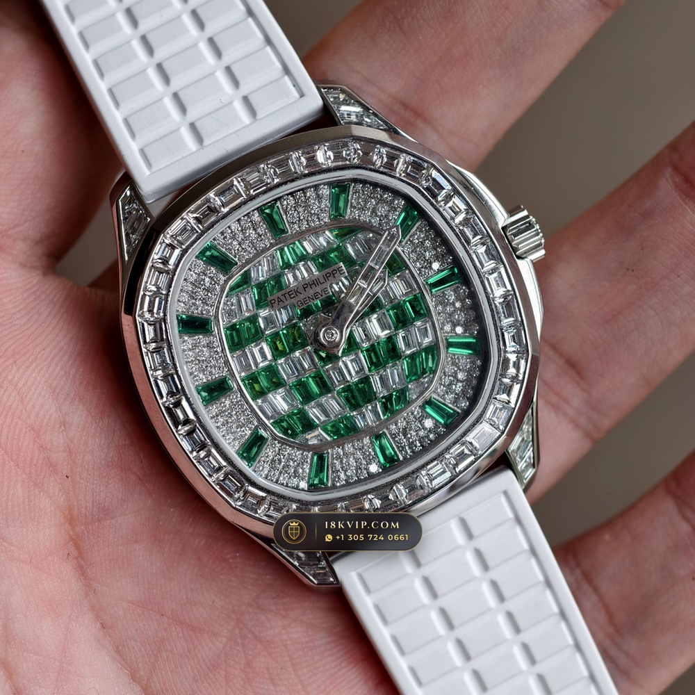Patek Philippe Aquanaut Luce Haute Joaillerie 18K White Gold Ref. 5062/450G-010 — Private Vault Edition — Studio Gallery Plate IV in 18K White Gold Au750 (114.5g Verified Mass, Patek Philippe Cal. 26-330 S C - 21K Gold Rotor)