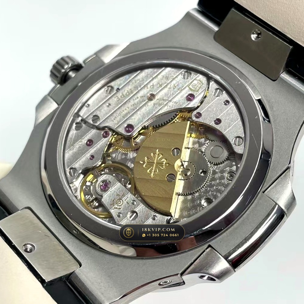 Patek Philippe Nautilus Moonphase & Power Reserve Graduated Royal Blue Sunburst Dial Ref. 5712A — Private Vault Edition — Studio Gallery Plate VI in 904L Stainless Steel Custom Architecture (116.4g Verified Mass, Patek Philippe Cal. 240 PS IRM C LU - 22K Gold Micro-Rotor)