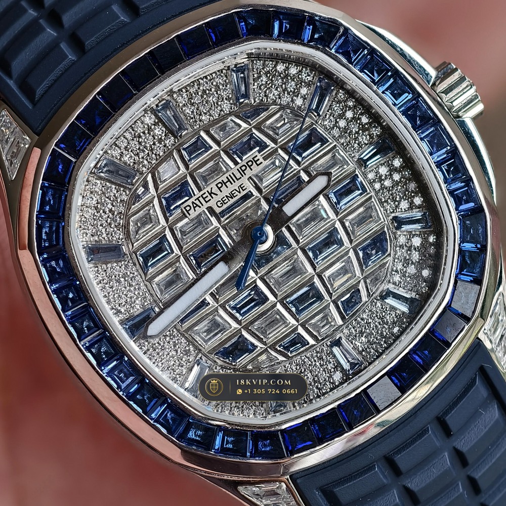 Patek Philippe Aquanaut Luce Haute Joaillerie Diamond-Set Bezel 18K White Gold Ref. 5268/461G-001 — Private Vault Edition — Studio Gallery Plate IV in 18K White Gold Au750 (114.5g Verified Mass, Patek Philippe Cal. 26-330 S C - 21K Gold Rotor)