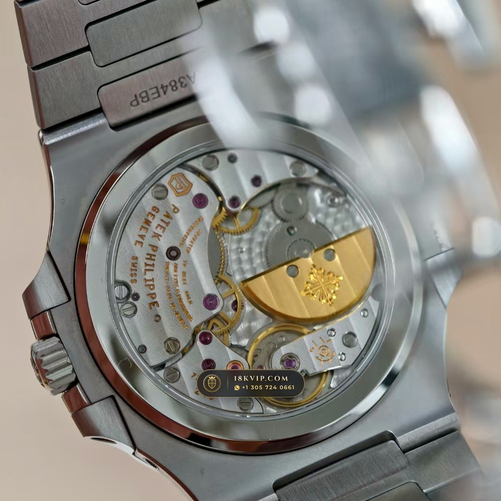Patek Philippe Nautilus Moonphase & Power Reserve Sapphire Caseback Spec Ref. 5712/1A — Private Vault Edition — Studio Gallery Plate VI in 904L Stainless Steel Custom Architecture (116.6g Verified Mass, Patek Philippe Cal. 240 PS IRM C LU - 22K Gold Micro-Rotor)