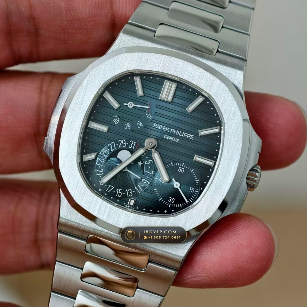 Patek Philippe Nautilus Moonphase & Power Reserve Chronometer Regulated Spec Ref. 5712A — Private Vault Edition — Studio Gallery Plate III in 904L Stainless Steel Custom Architecture (116.8g Verified Mass, Patek Philippe Cal. 240 PS IRM C LU - 22K Gold Micro-Rotor)