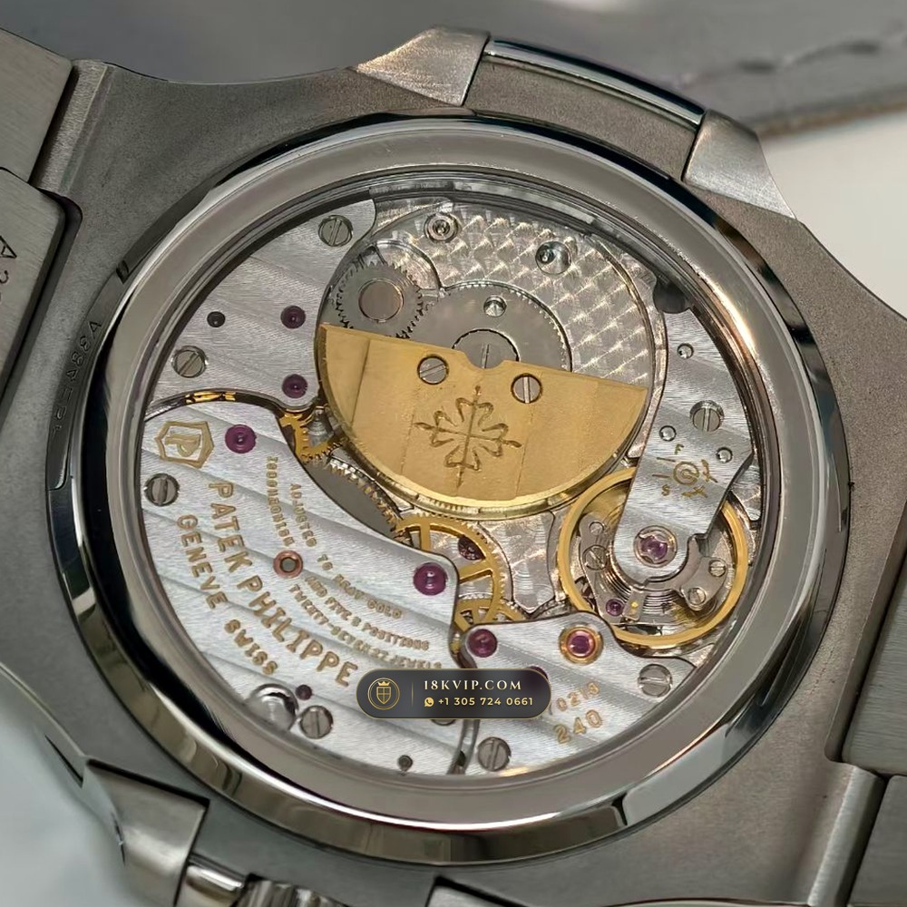 Patek Philippe Nautilus Moonphase & Power Reserve Hand-Chamfered Bevel Spec Ref. 5712A — Private Vault Edition — Studio Gallery Plate VI in 904L Stainless Steel Custom Architecture (116.3g Verified Mass, Patek Philippe Cal. 240 PS IRM C LU - 22K Gold Micro-Rotor)