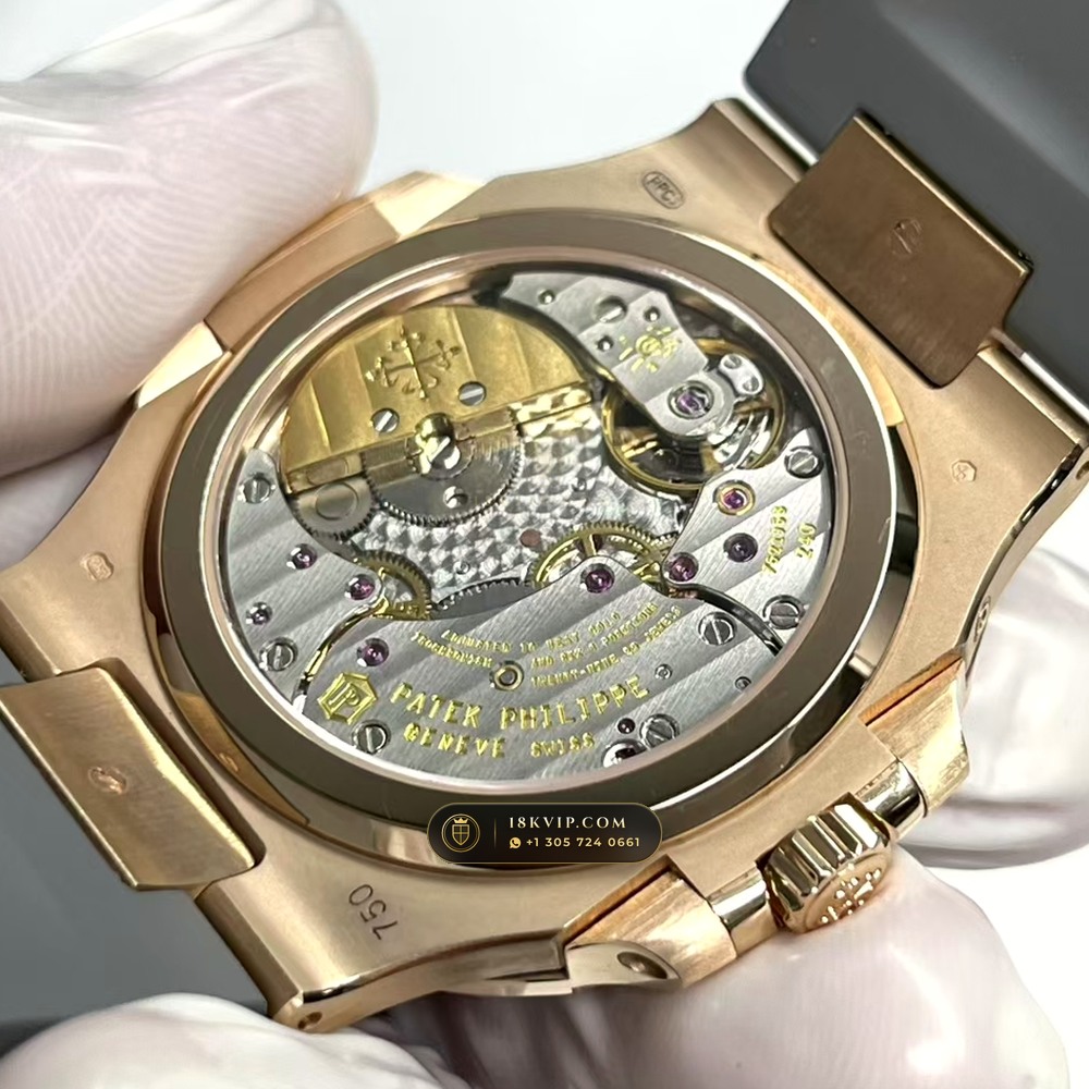 Patek Philippe Nautilus Moonphase & Power Reserve 18K Rose Gold Custom SW Dial Free-Sprung Calibre Ref. 5712R — Private Vault Edition — Studio Gallery Plate VI in 18K Rose Gold Au750 (105.9g Verified Mass, Patek Philippe Cal. 240 PS IRM C LU - 22K Gold Micro-Rotor)