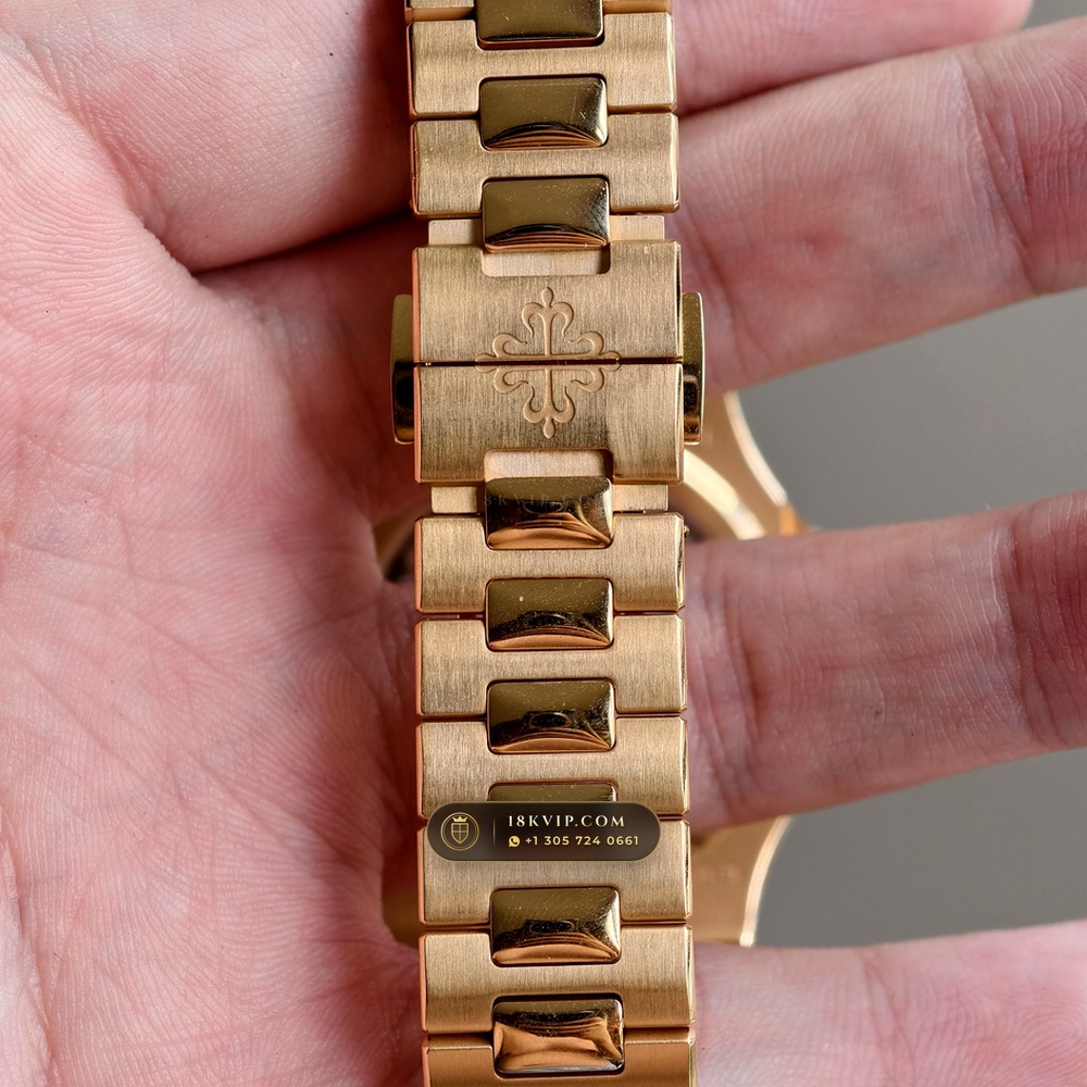 Patek Philippe Nautilus Moonphase & Power Reserve 18K Rose Gold Ref. 5712/1R-001 — Private Vault Edition — Studio Gallery Plate X in 18K Rose Gold Au750 (186.2g Verified Mass, Patek Philippe Cal. 240 PS IRM C LU - 22K Gold Micro-Rotor)