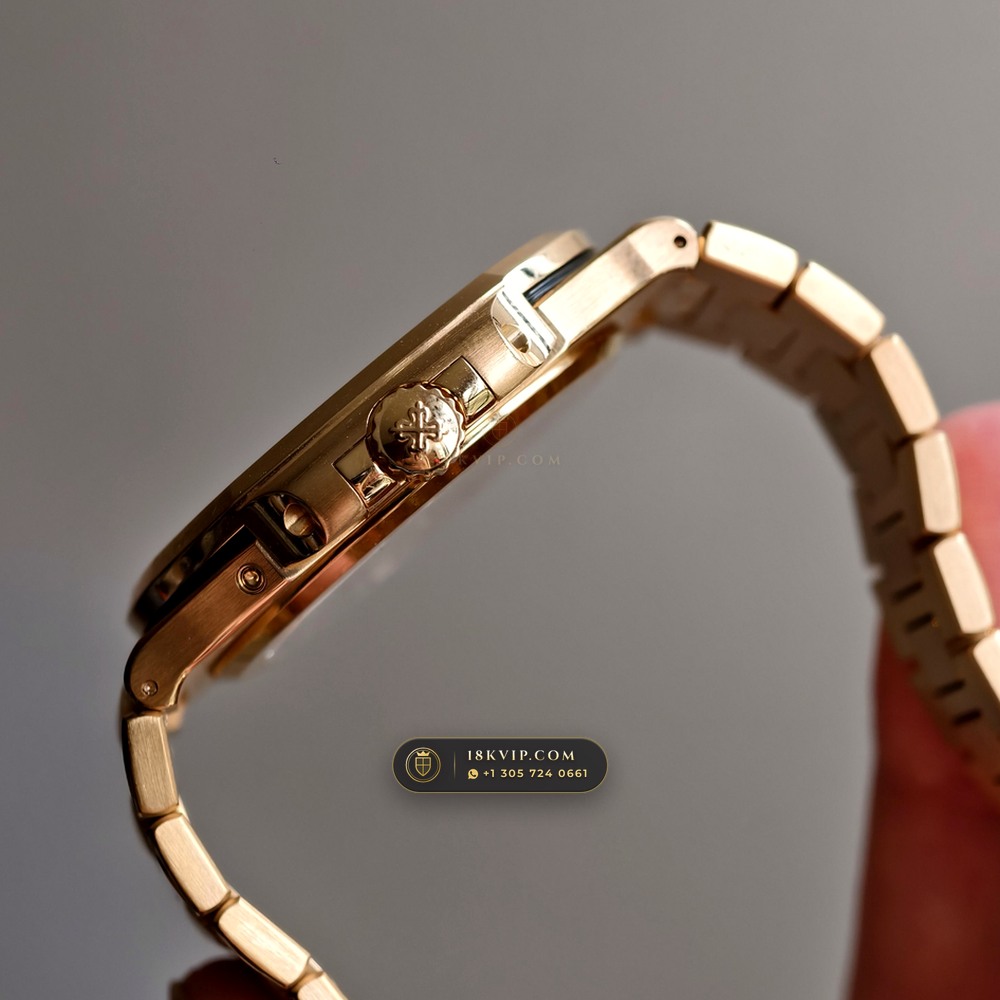 Patek Philippe Nautilus Moonphase & Power Reserve 18K Rose Gold Ref. 5712/1R-001 — Private Vault Edition — Studio Gallery Plate V in 18K Rose Gold Au750 (186.2g Verified Mass, Patek Philippe Cal. 240 PS IRM C LU - 22K Gold Micro-Rotor)