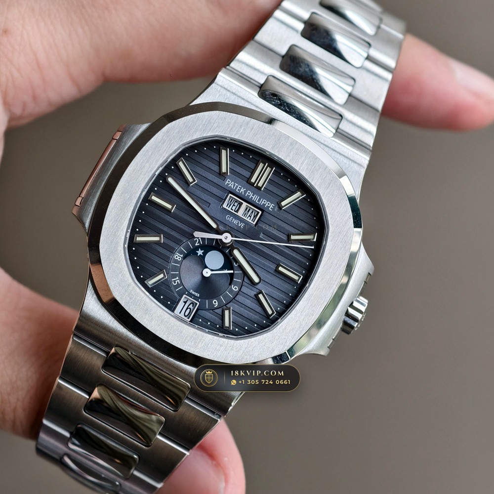 Patek Philippe Nautilus Annual Calendar & Moonphase Ref. 5726/1A-014 — Private Vault Edition — Studio Gallery Plate III in 904L Stainless Steel Custom Architecture (147.6g Verified Mass, Patek Philippe Cal. 324 S QA LU 24H - 21K Gold Rotor)