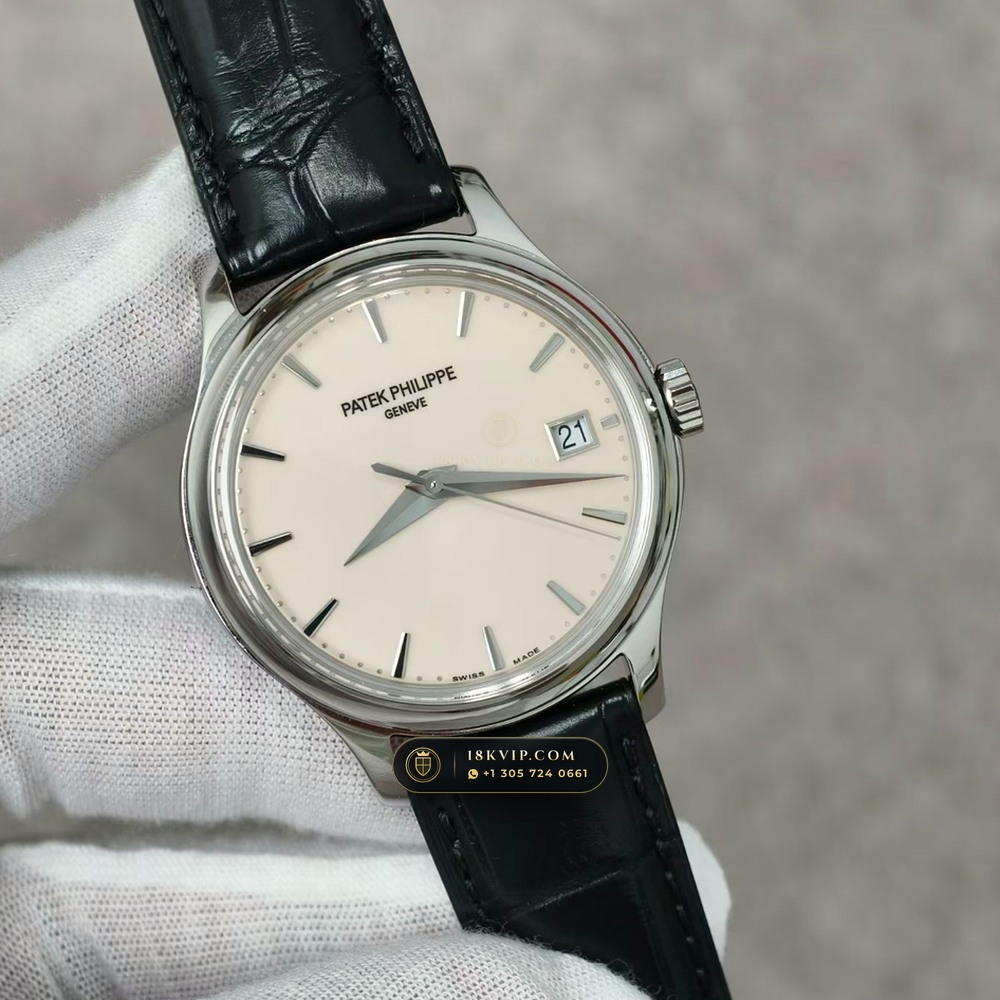 Patek Philippe Calatrava Automatic 18K White Gold Ref. 5227G-001 — Private Vault Edition — Studio Gallery Plate II in 18K White Gold Au750 (79.0g Verified Mass, Patek Philippe Cal. 324 S C - 21K Gold Rotor)