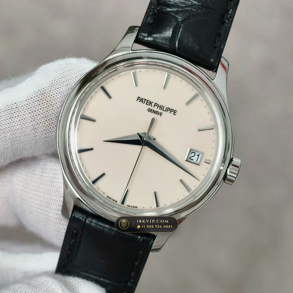 Patek Philippe Calatrava Automatic 18K White Gold Ref. 5227G-001 — Private Vault Edition — Studio Gallery Plate III in 18K White Gold Au750 (79.0g Verified Mass, Patek Philippe Cal. 324 S C - 21K Gold Rotor)