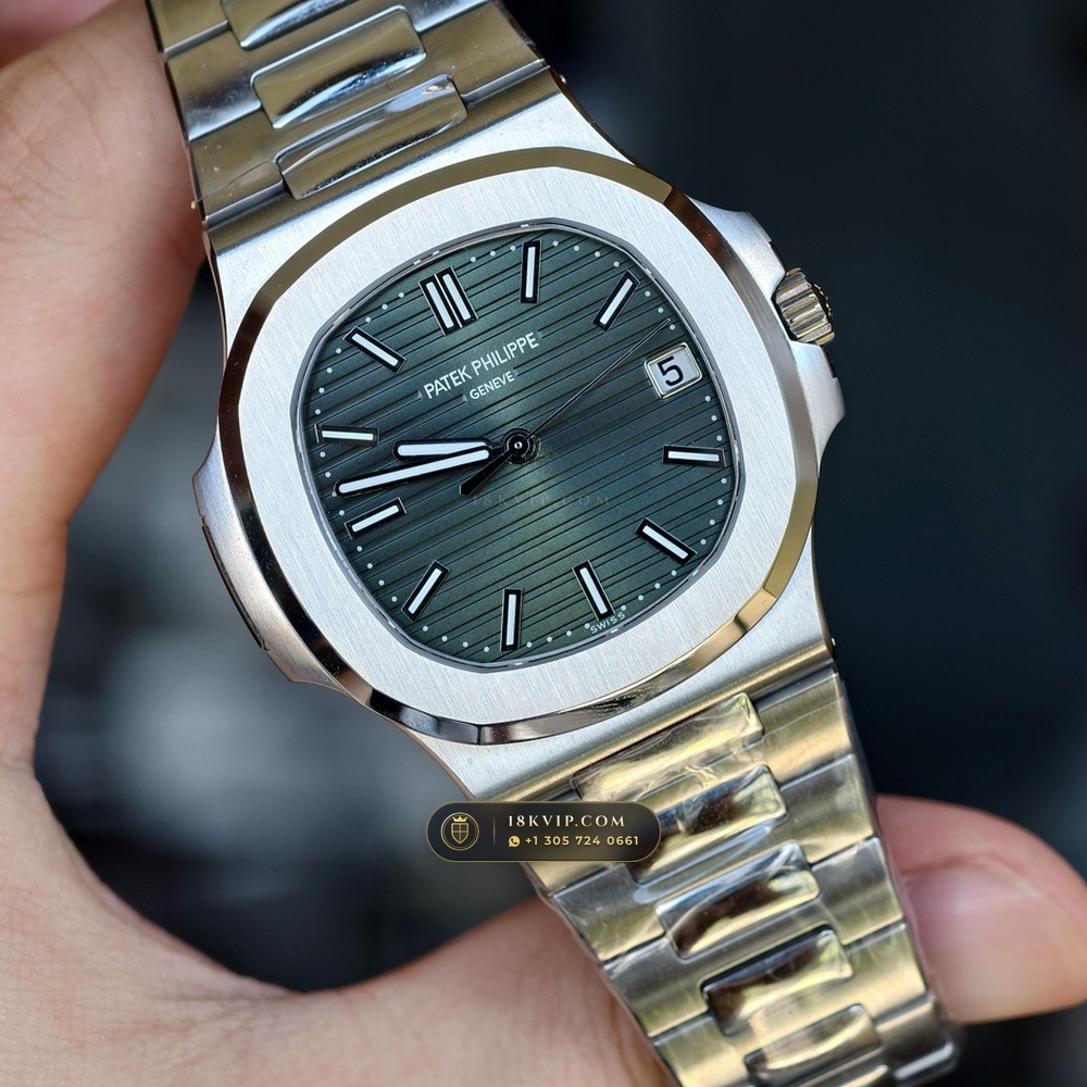 Patek Philippe Nautilus Self-Winding 22K Gold Rotor 5-Axis CNC Case Ref. 5711/1A-014 — Private Vault Edition — Studio Gallery Plate II in 904L Stainless Steel Custom Architecture (115.2g Verified Mass, Patek Philippe Cal. 26-330 S C / Cal. 324 S C - 21K Gold Rotor)