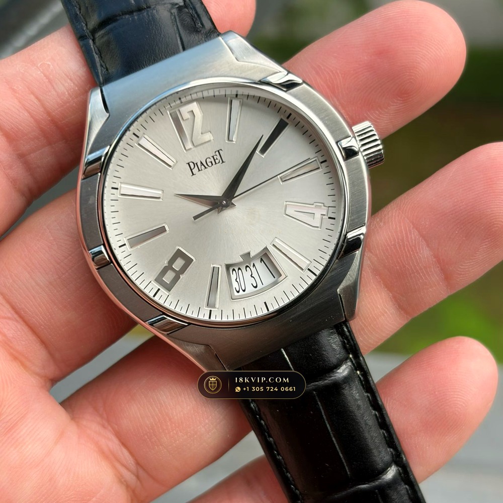 Piaget Polo Date 42mm Horizontal Guilloche Blue Dial Ref. G0A41002 — Private Vault Edition — Studio Gallery Plate II in 904L Stainless Steel Custom Architecture (134.2g Verified Mass, Piaget Manufacture Cal. 1110P)