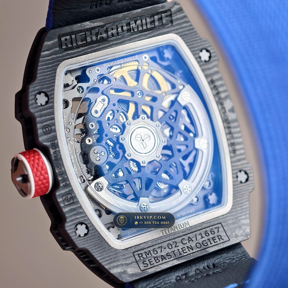 Richard Mille RM 67-02 Automatic Extra-Flat Sebastien Ogier Carbon TPT Geneva Atelier Spec — Private Vault Edition — Studio Gallery Plate VII in Carbon TPT & Grade 5 Titanium (33.6g Verified Mass, Richard Mille Cal. CRMA7 Skeletonized Titanium)
