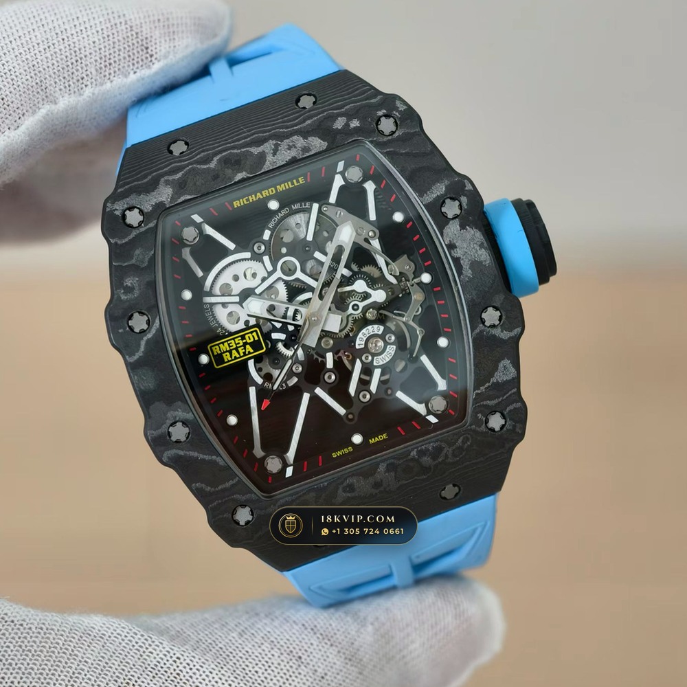 Richard Mille RM 35-01 Rafael Nadal Manual Winding — Private Vault Edition — Studio Gallery Plate II in Carbon TPT & Grade 5 Titanium (50.6g Verified Mass, Richard Mille Cal. RMUL3 Grade 5 Titanium Skeleton)