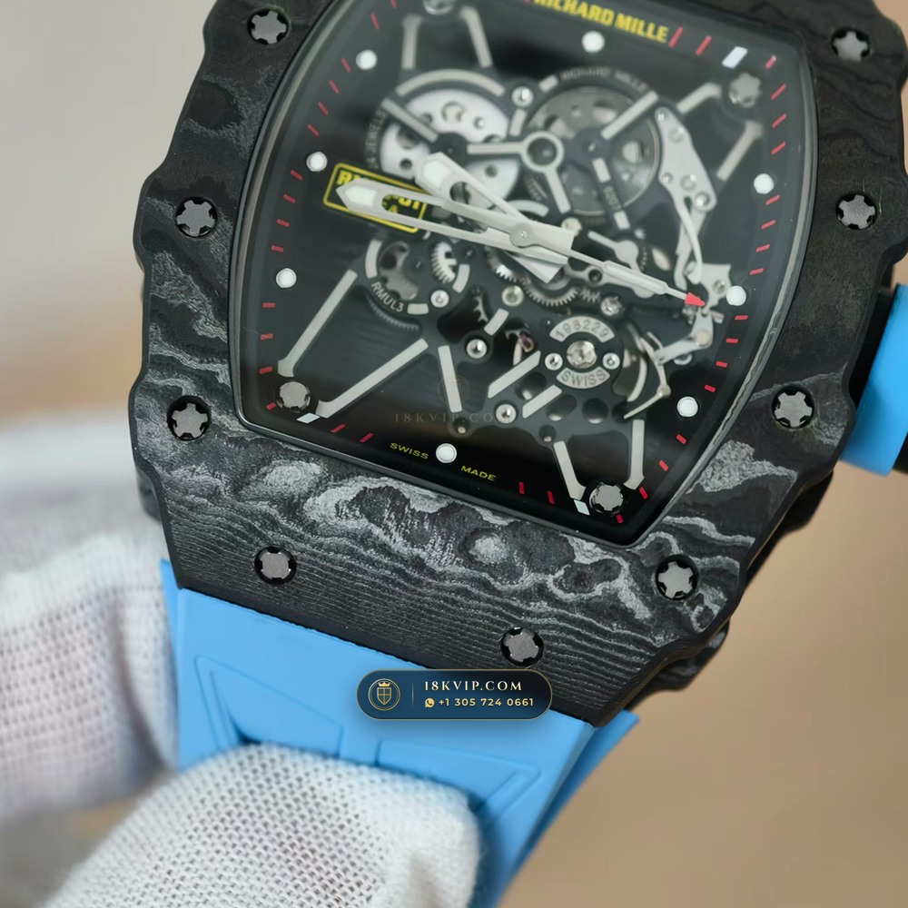 Richard Mille RM 35-01 Rafael Nadal Manual Winding — Private Vault Edition — Studio Gallery Plate V in Carbon TPT & Grade 5 Titanium (50.6g Verified Mass, Richard Mille Cal. RMUL3 Grade 5 Titanium Skeleton)