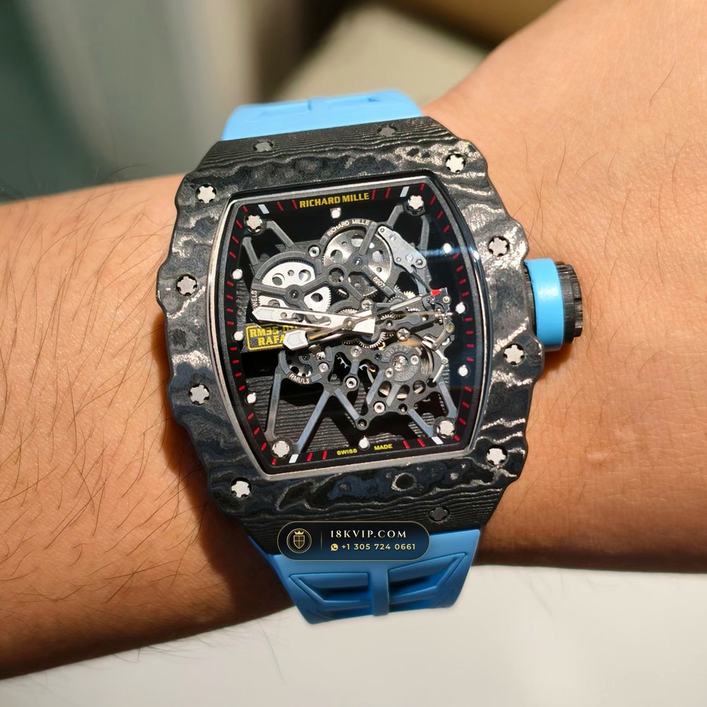 Richard Mille RM 35-01 Rafael Nadal Manual Winding — Private Vault Edition — Studio Gallery Plate IX in Carbon TPT & Grade 5 Titanium (50.6g Verified Mass, Richard Mille Cal. RMUL3 Grade 5 Titanium Skeleton)
