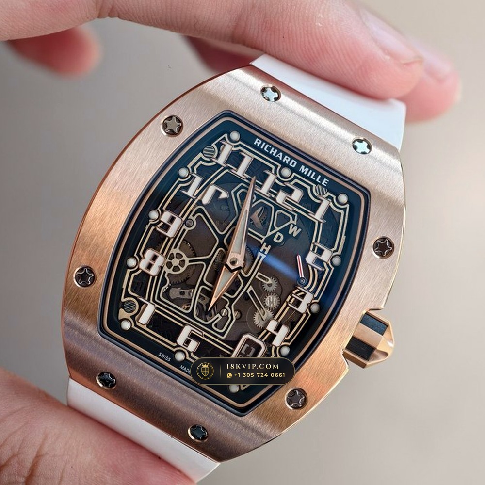 Richard Mille RM 67-01 Automatic Extra-Flat Skeleton 18K Rose Gold — Private Vault Edition — Studio Gallery Plate III in 18K Rose Gold Au750 (73.8g Verified Mass, Richard Mille Cal. CRMA6 - Platinum Rotor)