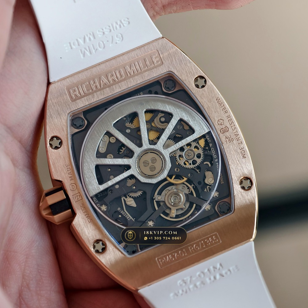 Richard Mille RM 67-01 Automatic Extra-Flat Skeleton 18K Rose Gold — Private Vault Edition — Studio Gallery Plate VIII in 18K Rose Gold Au750 (73.8g Verified Mass, Richard Mille Cal. CRMA6 - Platinum Rotor)