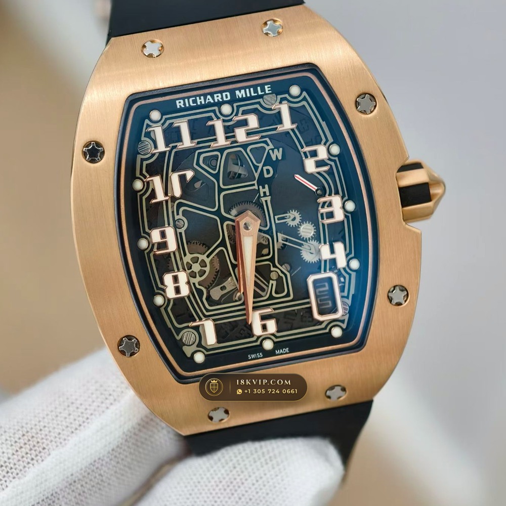 Richard Mille RM 67-01 Automatic Extra-Flat 18K Rose Gold — Private Vault Edition — Studio Gallery Plate IV in 18K Rose Gold Au750 (73.4g Verified Mass, Richard Mille Cal. CRMA6 - Platinum Rotor)