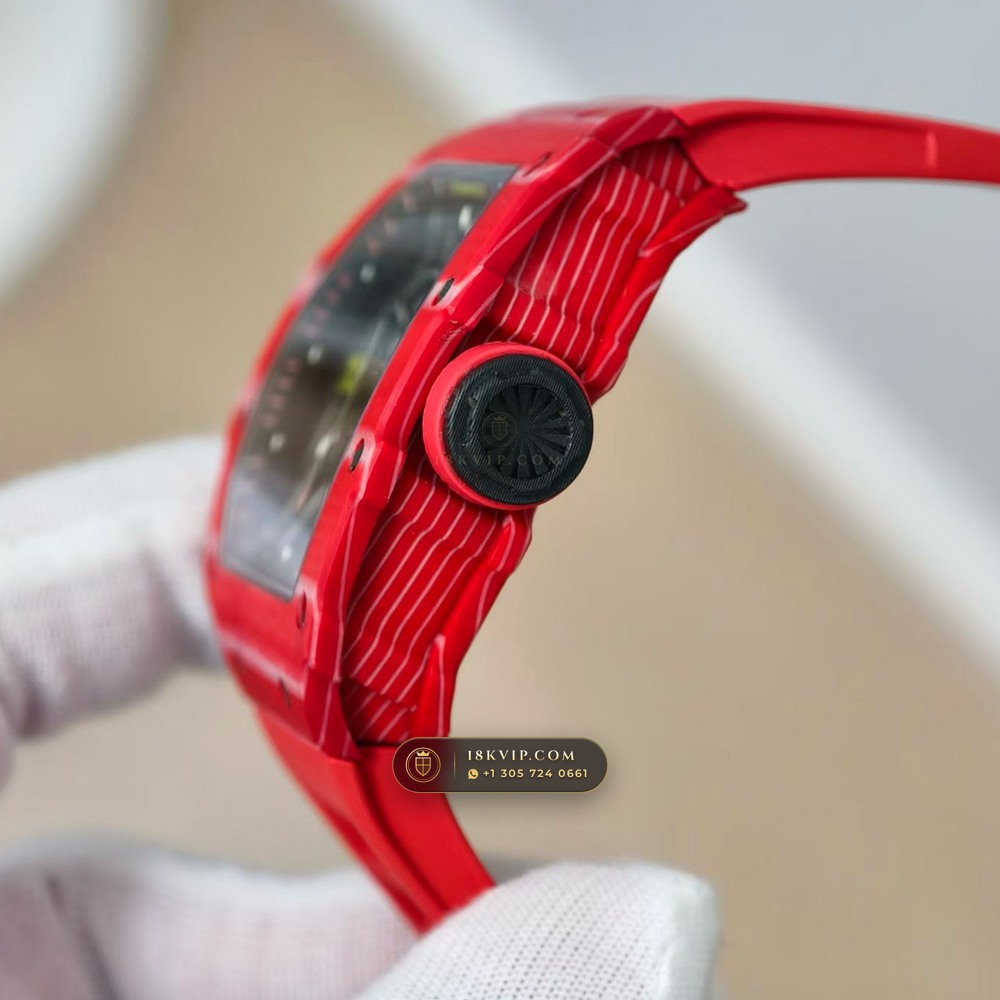 Richard Mille RM 35-02 Rafael Nadal Automatic Crimson Quartz TPT 5-Axis CNC Case — Private Vault Edition — Studio Gallery Plate V in Carbon TPT & Grade 5 Titanium (50.7g Verified Mass, Richard Mille Cal. RMAL1 Variable-Geometry Rotor)