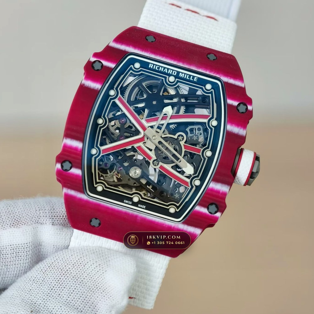 Richard Mille RM 67-02 Automatic Extra-Flat Mutaz Barshim Crimson Quartz TPT 5-Axis CNC Case — Private Vault Edition — Studio Gallery Plate III in Carbon TPT & Grade 5 Titanium (33.2g Verified Mass, Richard Mille Cal. CRMA7 Skeletonized Titanium)
