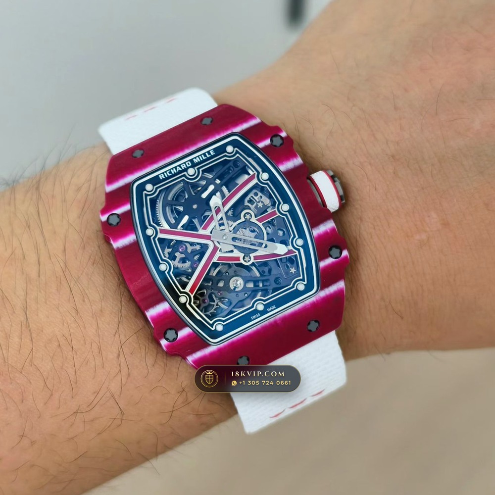 Richard Mille RM 67-02 Automatic Extra-Flat Mutaz Barshim Crimson Quartz TPT 5-Axis CNC Case — Private Vault Edition — Studio Gallery Plate VIII in Carbon TPT & Grade 5 Titanium (33.2g Verified Mass, Richard Mille Cal. CRMA7 Skeletonized Titanium)