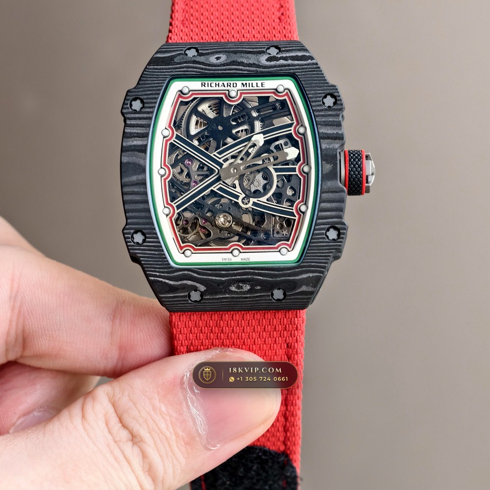 Richard Mille RM 67-02 Automatic Extra-Flat Italy Limited Edition 5-Axis CNC Case — Private Vault Edition — Studio Gallery Plate II in Carbon TPT & Grade 5 Titanium (33.2g Verified Mass, Richard Mille Cal. CRMA7 Skeletonized Titanium)