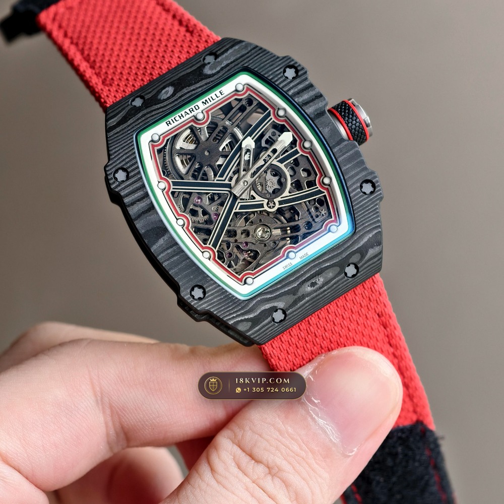 Richard Mille RM 67-02 Automatic Extra-Flat Italy Limited Edition 5-Axis CNC Case — Private Vault Edition — Studio Gallery Plate III in Carbon TPT & Grade 5 Titanium (33.2g Verified Mass, Richard Mille Cal. CRMA7 Skeletonized Titanium)