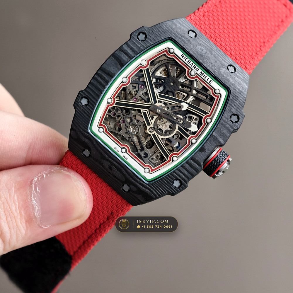 Richard Mille RM 67-02 Automatic Extra-Flat Italy Limited Edition 5-Axis CNC Case — Private Vault Edition — Studio Gallery Plate IV in Carbon TPT & Grade 5 Titanium (33.2g Verified Mass, Richard Mille Cal. CRMA7 Skeletonized Titanium)