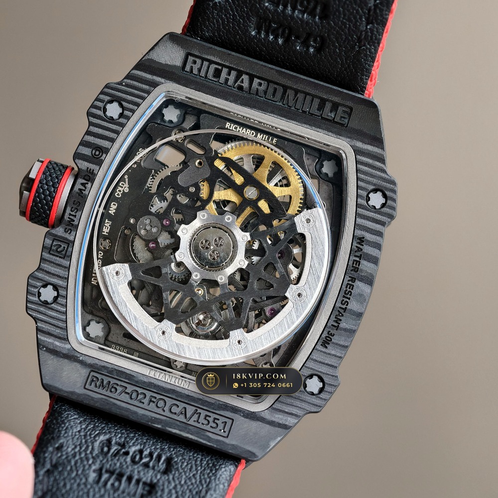 Richard Mille RM 67-02 Automatic Extra-Flat Italy Limited Edition 5-Axis CNC Case — Private Vault Edition — Studio Gallery Plate VII in Carbon TPT & Grade 5 Titanium (33.2g Verified Mass, Richard Mille Cal. CRMA7 Skeletonized Titanium)