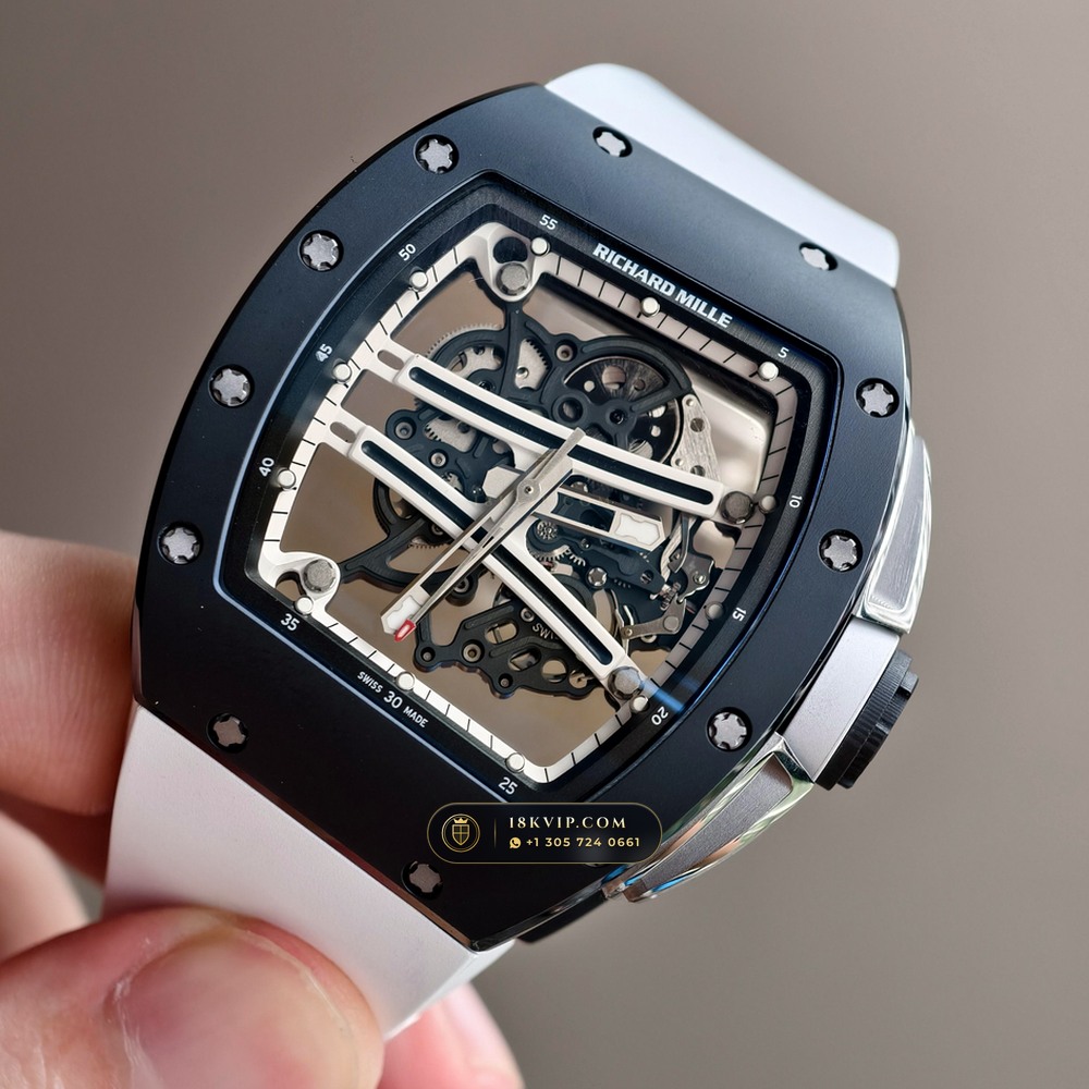 Richard Mille RM 61-01 Yohan Blake Asymmetric 5-Axis CNC Case — Private Vault Edition — Studio Gallery Plate II in Carbon TPT & Grade 5 Titanium (55.1g Verified Mass, Richard Mille Cal. RMUL2 Free-Sprung Skeleton)
