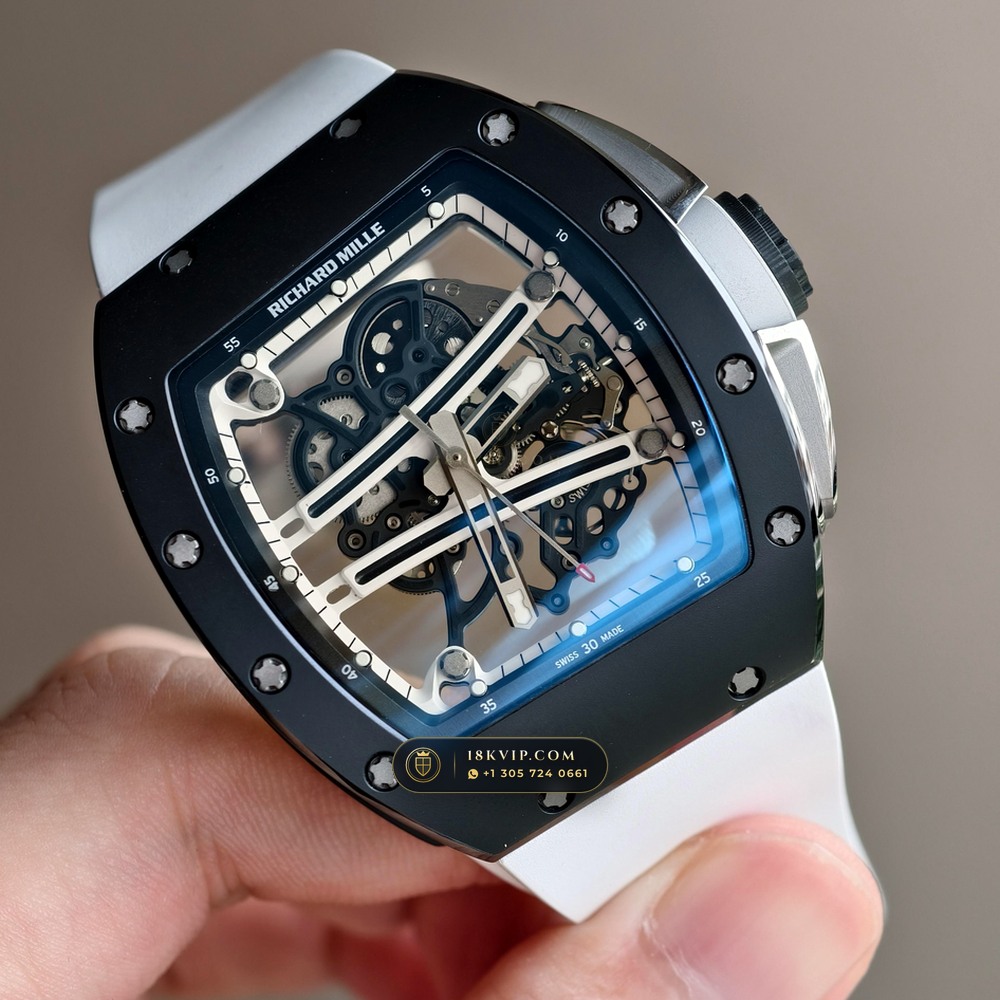 Richard Mille RM 61-01 Yohan Blake Asymmetric 5-Axis CNC Case — Private Vault Edition — Studio Gallery Plate III in Carbon TPT & Grade 5 Titanium (55.1g Verified Mass, Richard Mille Cal. RMUL2 Free-Sprung Skeleton)