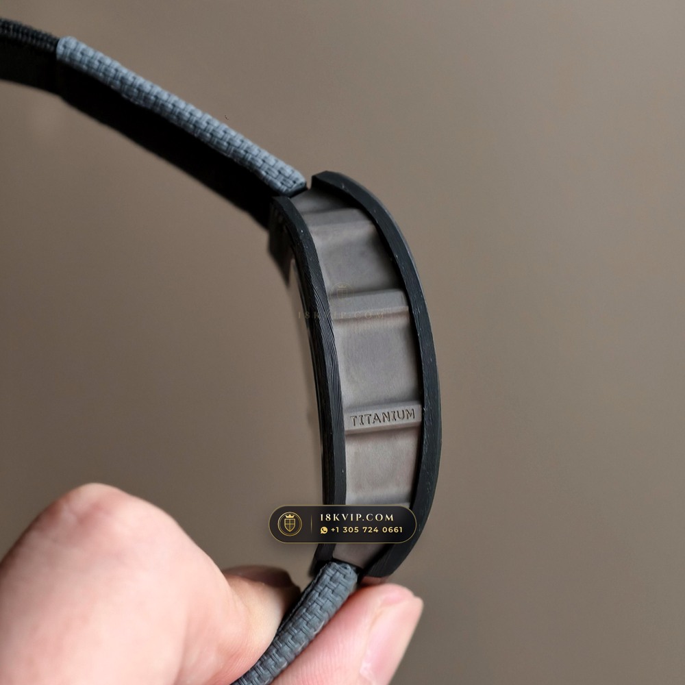 Richard Mille RM 055 Bubba Watson Manual Winding Dark Legend Carbon TPT — Private Vault Edition — Studio Gallery Plate V in Carbon TPT & Grade 5 Titanium (66.2g Verified Mass, Richard Mille Cal. RMUL2 Grade 5 Titanium Skeleton)