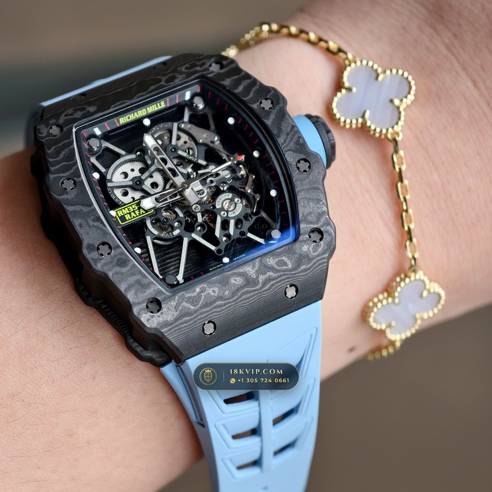 Richard Mille RM 35-01 Rafael Nadal Manual Winding Geneva Atelier Spec — Private Vault Edition — Studio Gallery Plate VII in Carbon TPT & Grade 5 Titanium (50.1g Verified Mass, Richard Mille Cal. RMUL3 Grade 5 Titanium Skeleton)