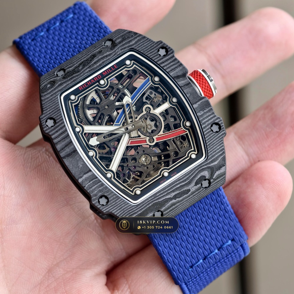 Richard Mille RM 67-02 Automatic Extra-Flat Sebastien Ogier Carbon TPT Free-Sprung Calibre 5-Axis CNC Case — Private Vault Edition — Studio Gallery Plate II in Carbon TPT & Grade 5 Titanium (33.4g Verified Mass, Richard Mille Cal. CRMA7 Skeletonized Titanium)