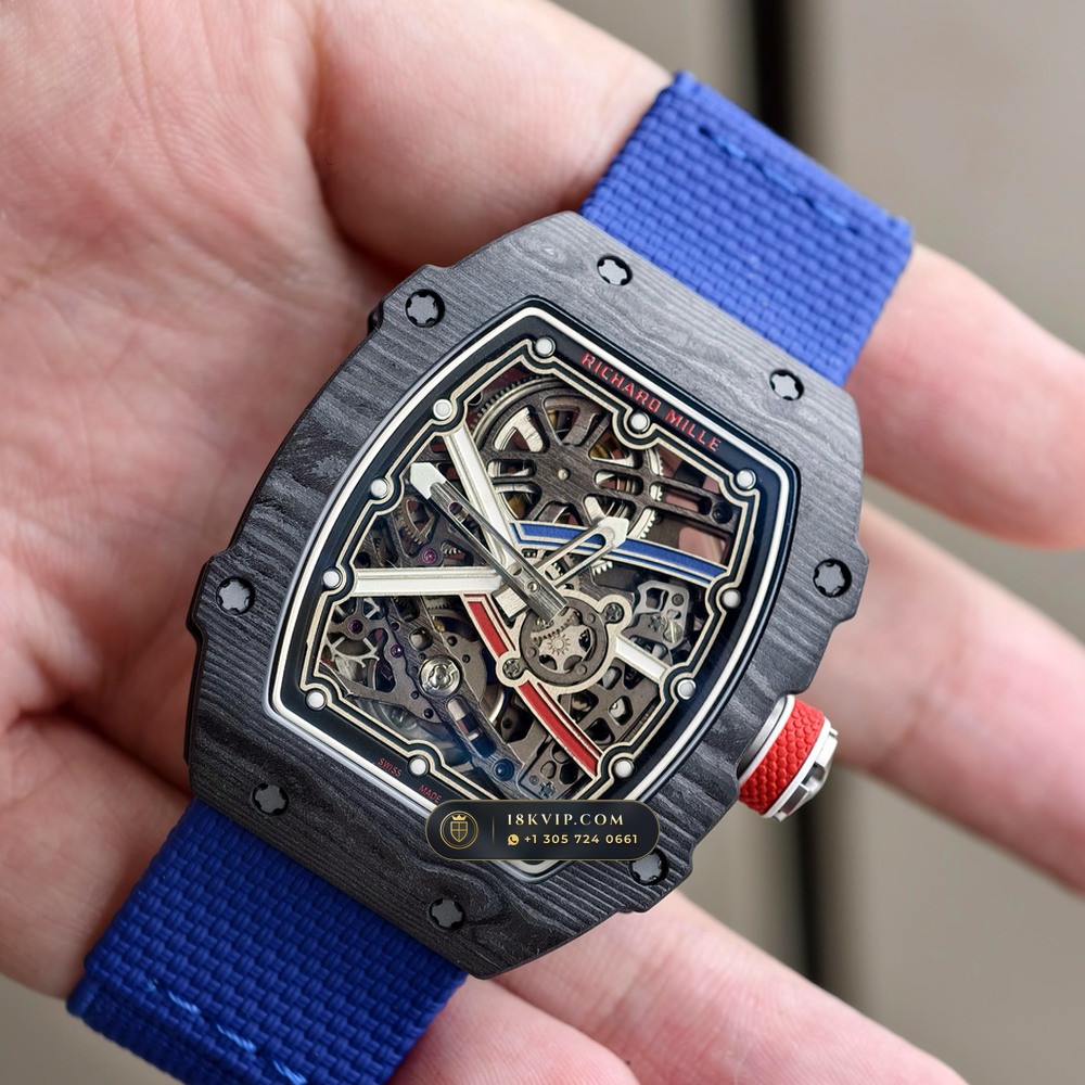 Richard Mille RM 67-02 Automatic Extra-Flat Sebastien Ogier Carbon TPT Free-Sprung Calibre 5-Axis CNC Case — Private Vault Edition — Studio Gallery Plate III in Carbon TPT & Grade 5 Titanium (33.4g Verified Mass, Richard Mille Cal. CRMA7 Skeletonized Titanium)