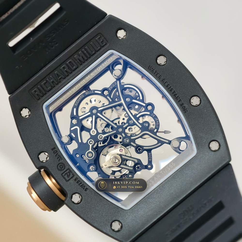 Richard Mille RM 055 Bubba Watson Manual Winding Asia Limited Edition 5-Axis CNC Case — Private Vault Edition — Studio Gallery Plate VI in ATZ White Ceramic & Grade 5 Titanium (66.3g Verified Mass, Richard Mille Cal. RMUL2 Grade 5 Titanium Skeleton)