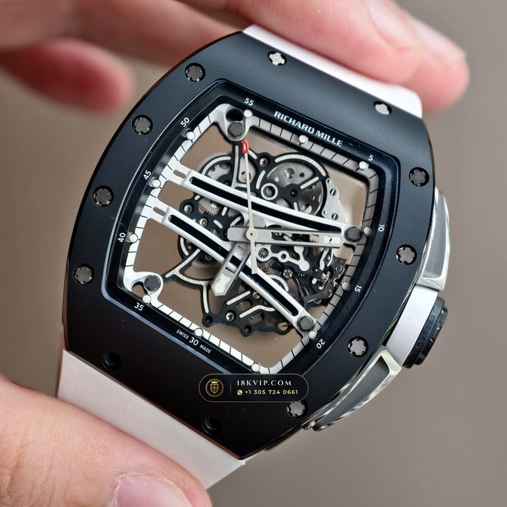 Richard Mille RM 61-01 Yohan Blake Asymmetric Carbon TPT Skeleton — Private Vault Edition — Studio Gallery Plate III in Carbon TPT & Grade 5 Titanium (55.6g Verified Mass, Richard Mille Cal. RMUL2 Free-Sprung Skeleton)