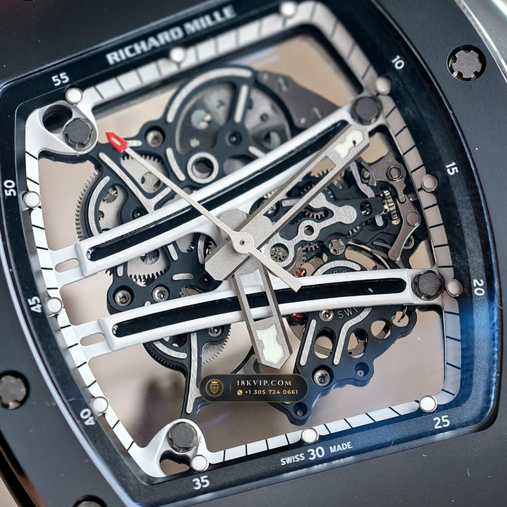 Richard Mille RM 61-01 Yohan Blake Asymmetric Carbon TPT Skeleton — Private Vault Edition — Studio Gallery Plate IV in Carbon TPT & Grade 5 Titanium (55.6g Verified Mass, Richard Mille Cal. RMUL2 Free-Sprung Skeleton)