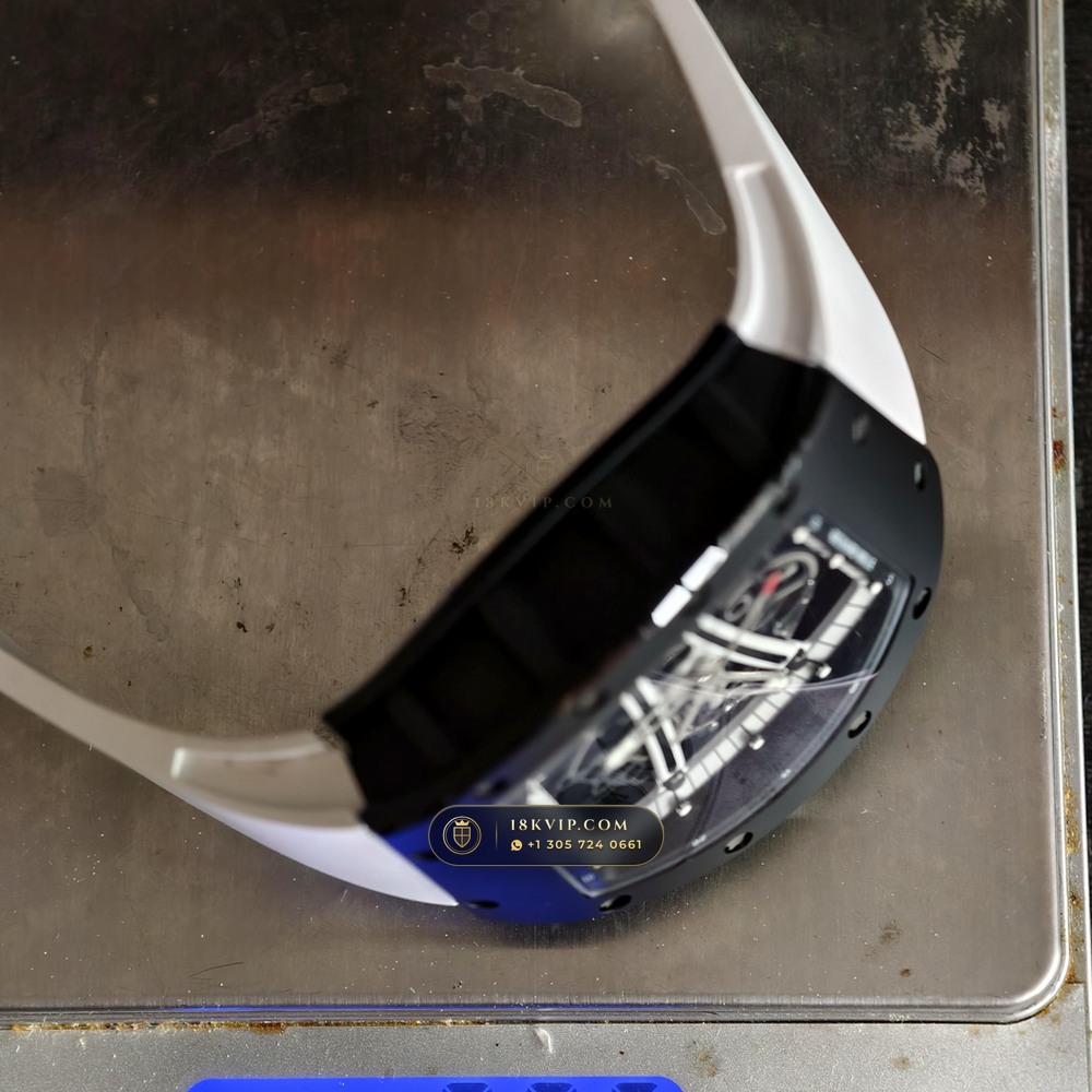 Richard Mille RM 61-01 Yohan Blake Asymmetric Carbon TPT Skeleton — Private Vault Edition — Studio Gallery Plate IX in Carbon TPT & Grade 5 Titanium (55.6g Verified Mass, Richard Mille Cal. RMUL2 Free-Sprung Skeleton)