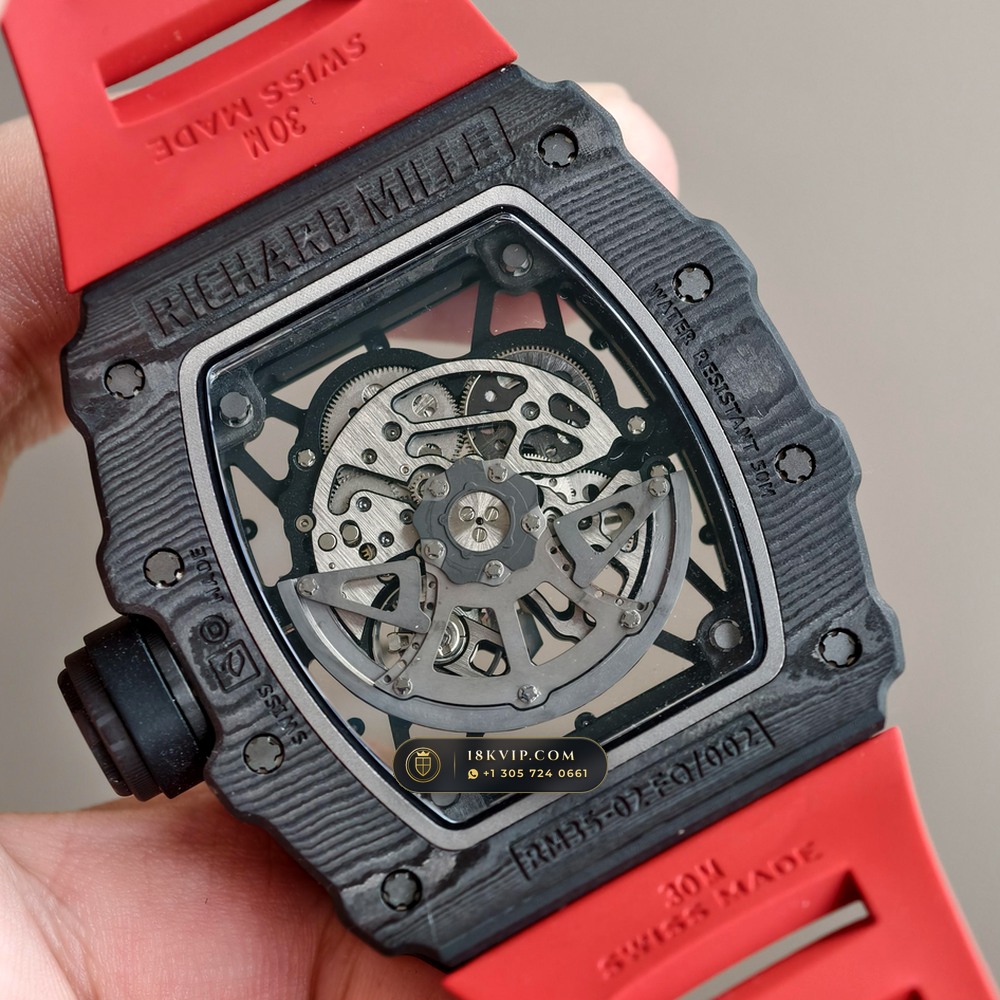 Richard Mille RM 35-02 Rafael Nadal Automatic Carbon TPT Skeleton — Private Vault Edition — Studio Gallery Plate VII in Carbon TPT & Grade 5 Titanium (50.2g Verified Mass, Richard Mille Cal. RMAL1 Variable-Geometry Rotor)