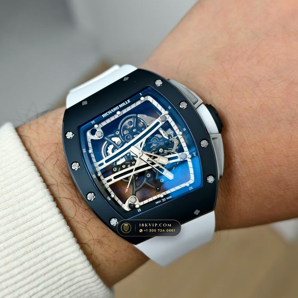 Richard Mille RM 61-01 Yohan Blake Asymmetric Geneva Atelier Spec — Private Vault Edition — Studio Gallery Plate VIII in Carbon TPT & Grade 5 Titanium (55.1g Verified Mass, Richard Mille Cal. RMUL2 Free-Sprung Skeleton)