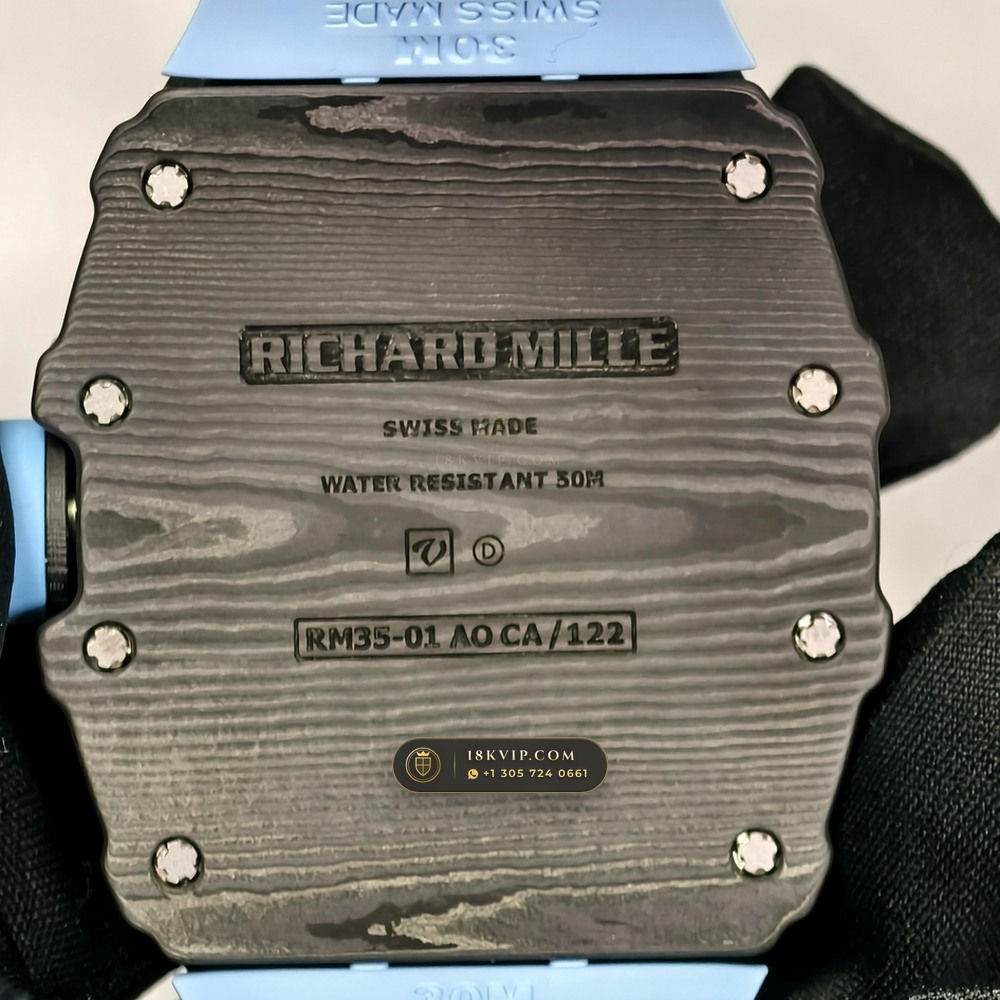 Richard Mille RM 35-01 Rafael Nadal Manual Winding Chronometer Regulated Spec — Private Vault Edition — Studio Gallery Plate VII in Carbon TPT & Grade 5 Titanium (50.1g Verified Mass, Richard Mille Cal. RMUL3 Grade 5 Titanium Skeleton)
