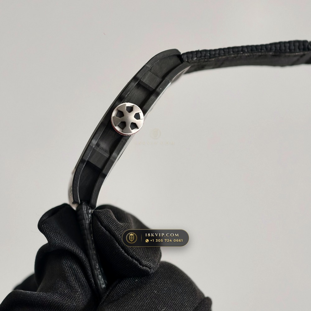 Richard Mille RM 67-02 Automatic Extra-Flat Sebastien Ogier Carbon TPT Hand-Chamfered Bevel Spec — Private Vault Edition — Studio Gallery Plate V in Carbon TPT & Grade 5 Titanium (33.3g Verified Mass, Richard Mille Cal. CRMA7 Skeletonized Titanium)