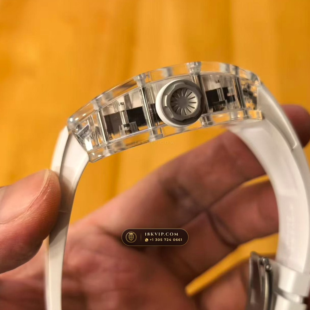 Richard Mille RM 055 Bubba Watson Manual Winding — Private Vault Edition — Studio Gallery Plate III in Crystalline Sapphire & Grade 5 Titanium (66.9g Verified Mass, Richard Mille Cal. RMUL2 Grade 5 Titanium Skeleton)