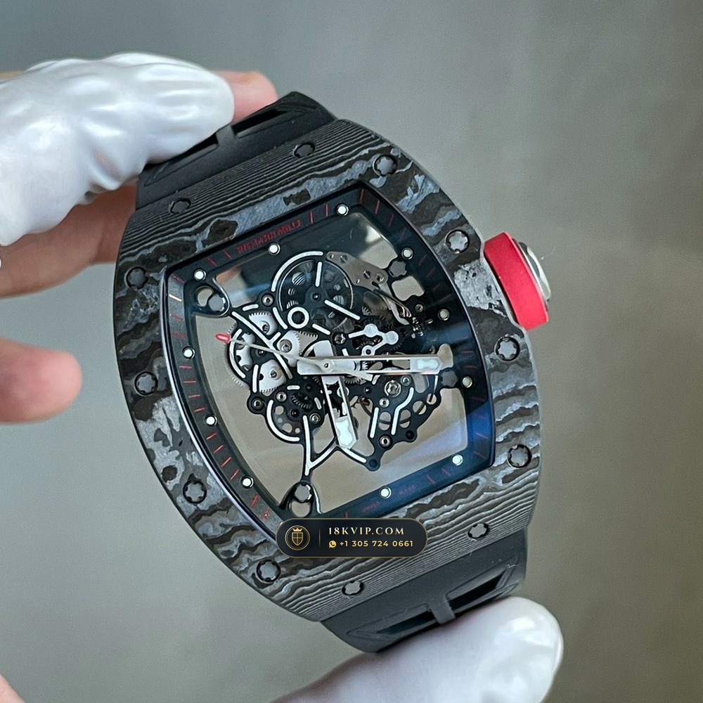 Richard Mille RM 055 Bubba Watson Manual Winding Americas Limited Edition 5-Axis CNC Case — Private Vault Edition — Studio Gallery Plate II in ATZ White Ceramic & Grade 5 Titanium (66.5g Verified Mass, Richard Mille Cal. RMUL2 Grade 5 Titanium Skeleton)